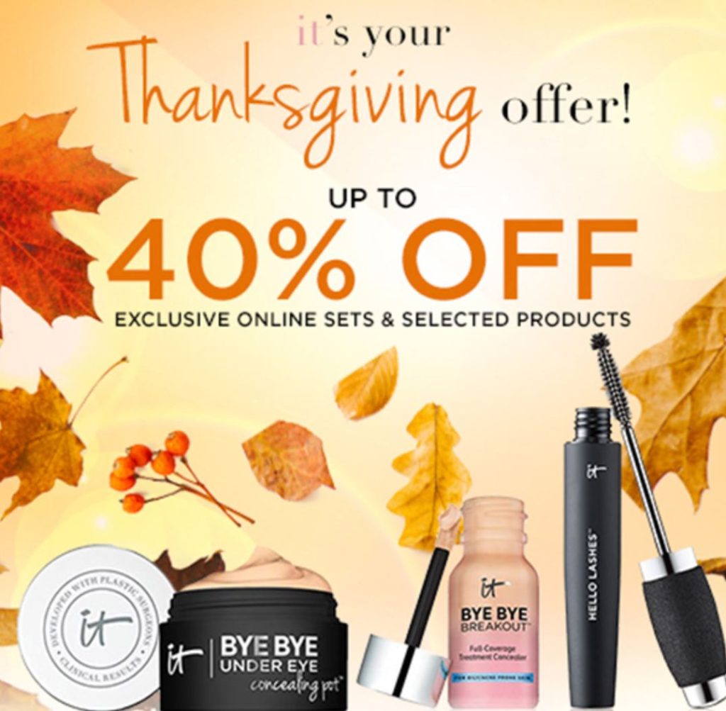 IT Cosmetics' Thanksgiving Sale