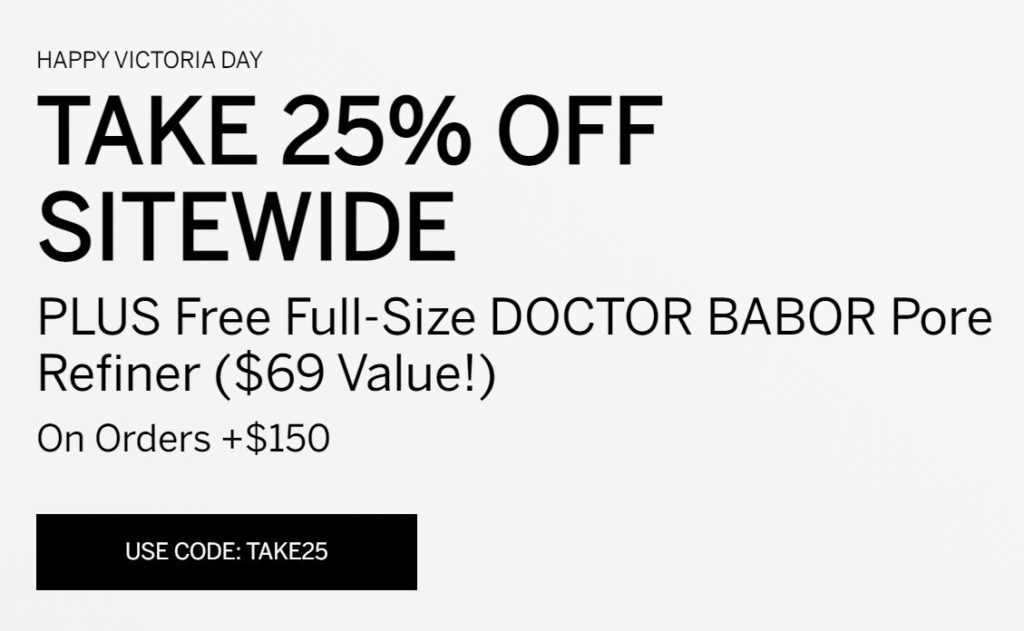 Babor's Victoria Day Sale