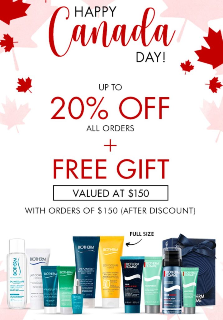 Biotherm's Canada Day Sale