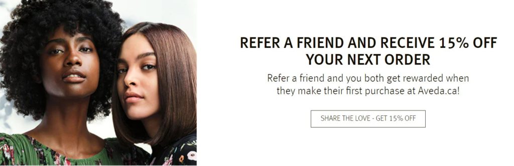 Click to go to the Aveda Referral Program