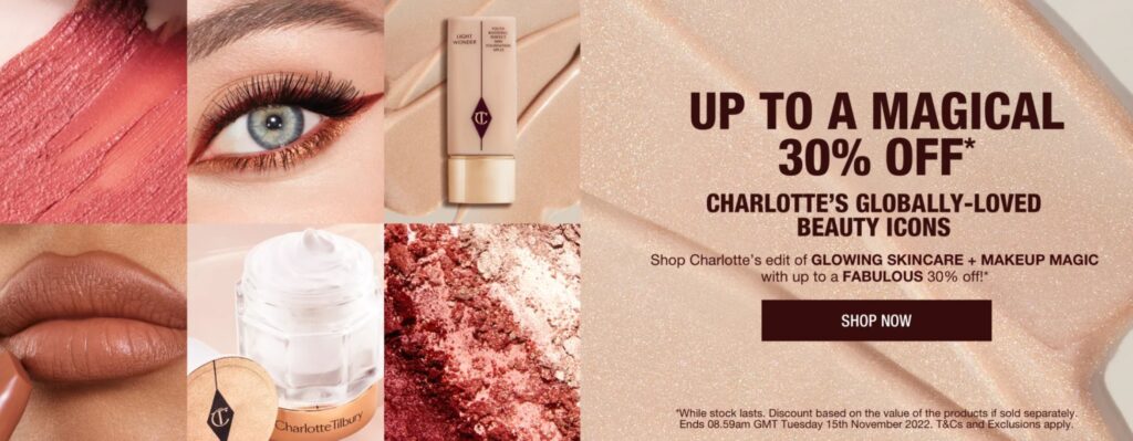 Click to go to the Charlotte Tilbury Sale