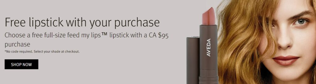 Click to go to the Aveda Lipstick Offer