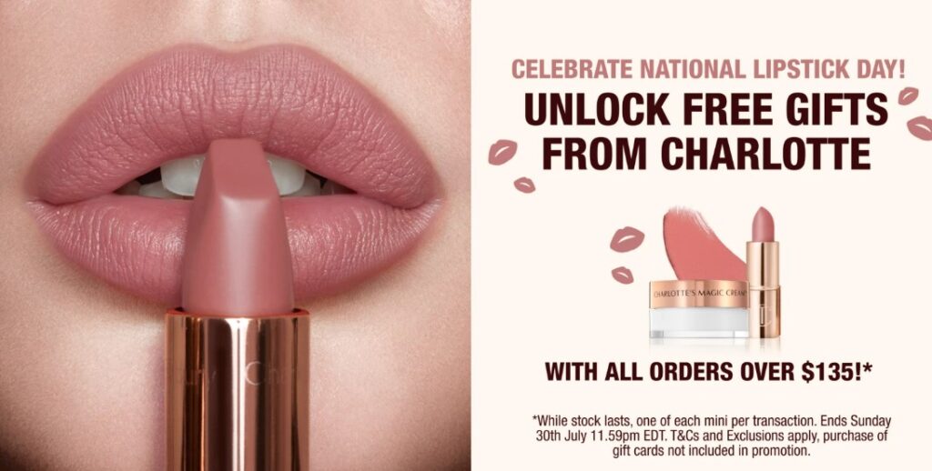 Click to go to the Charlotte Tilbury Lipstick Offer