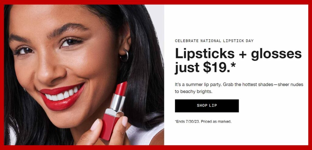 Click to go to the Clinique Lipstick Sale