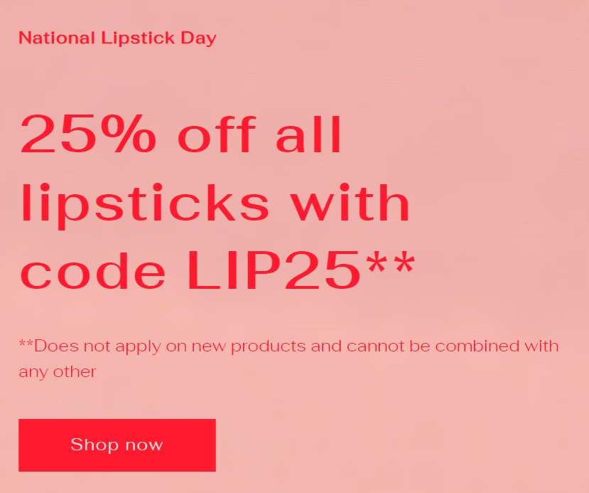 Click to go to the Lise Watier Lipstick Sale