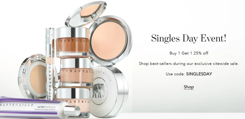 Click to go to the Chantecaille Singles' Day Deal