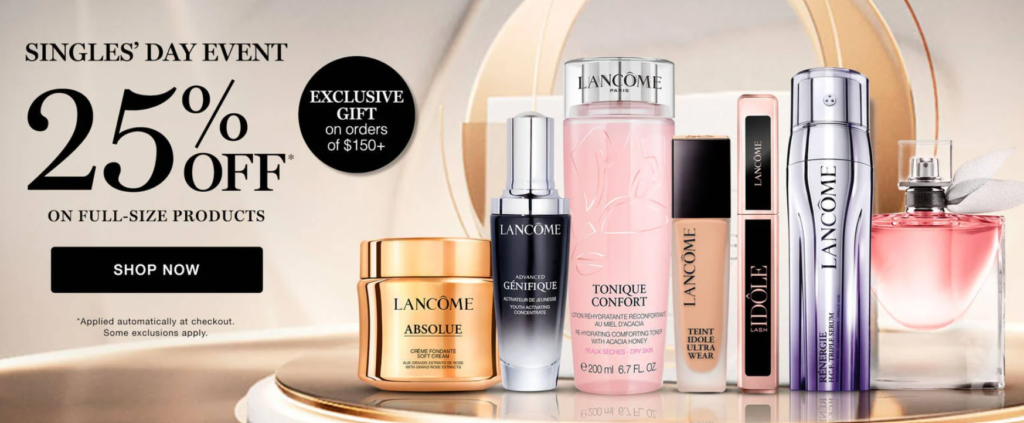 Click to go to the Lancôme Singles' Day Deal