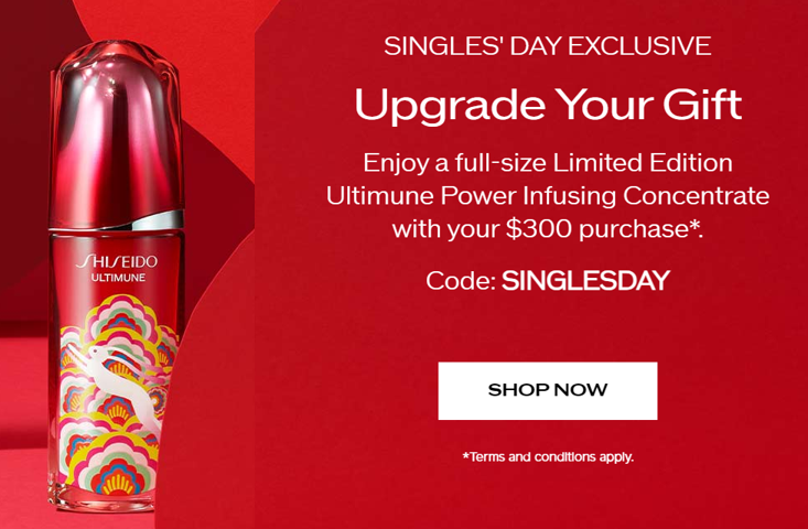 Click to go to the Shiseido Singles' Day Offer