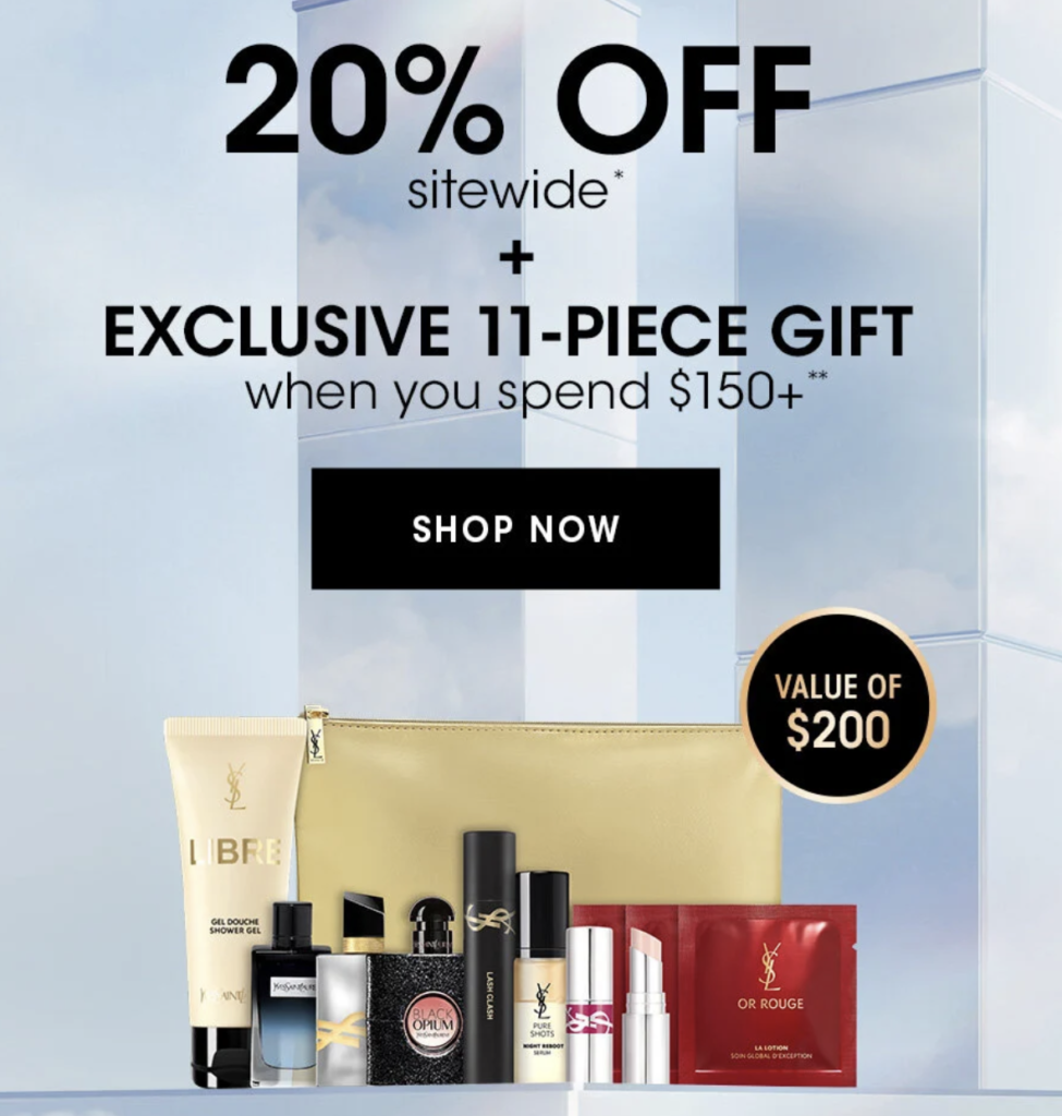 Click to go to the YSL Beauty Singles' Day Deal