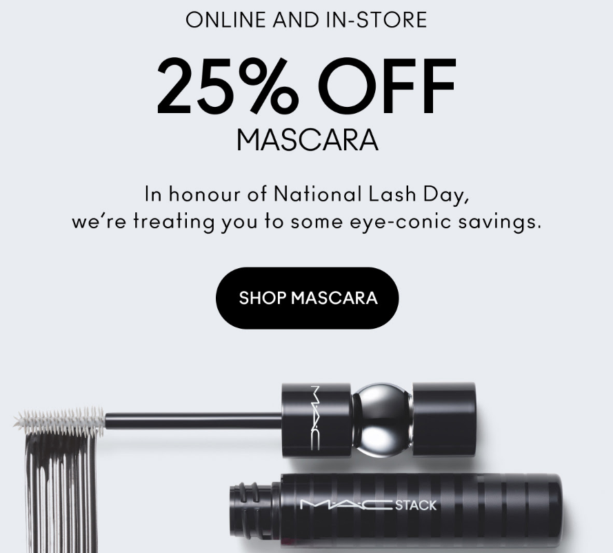 Click to go to the MAC National Lash Day Sale