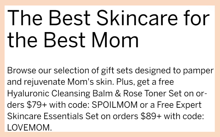 Click to go to the BABOR Mother's Day Offer