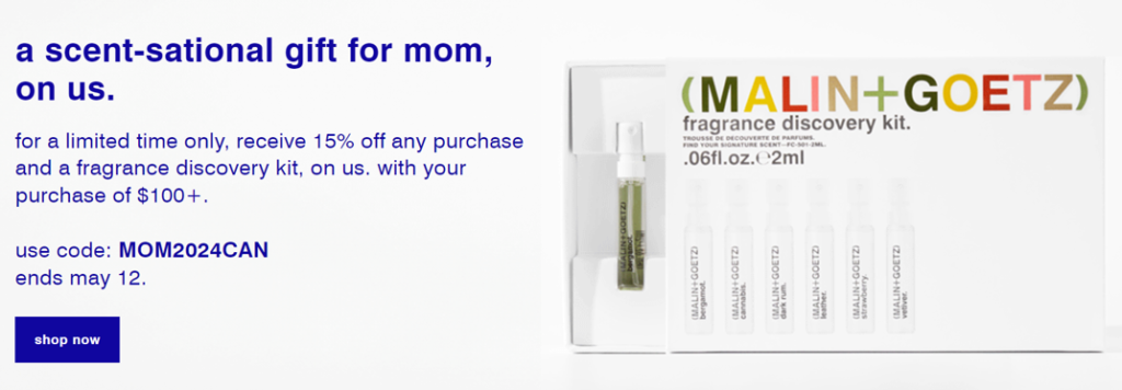 Click to go to the MALIN + GOETZ Mother's Day Sale