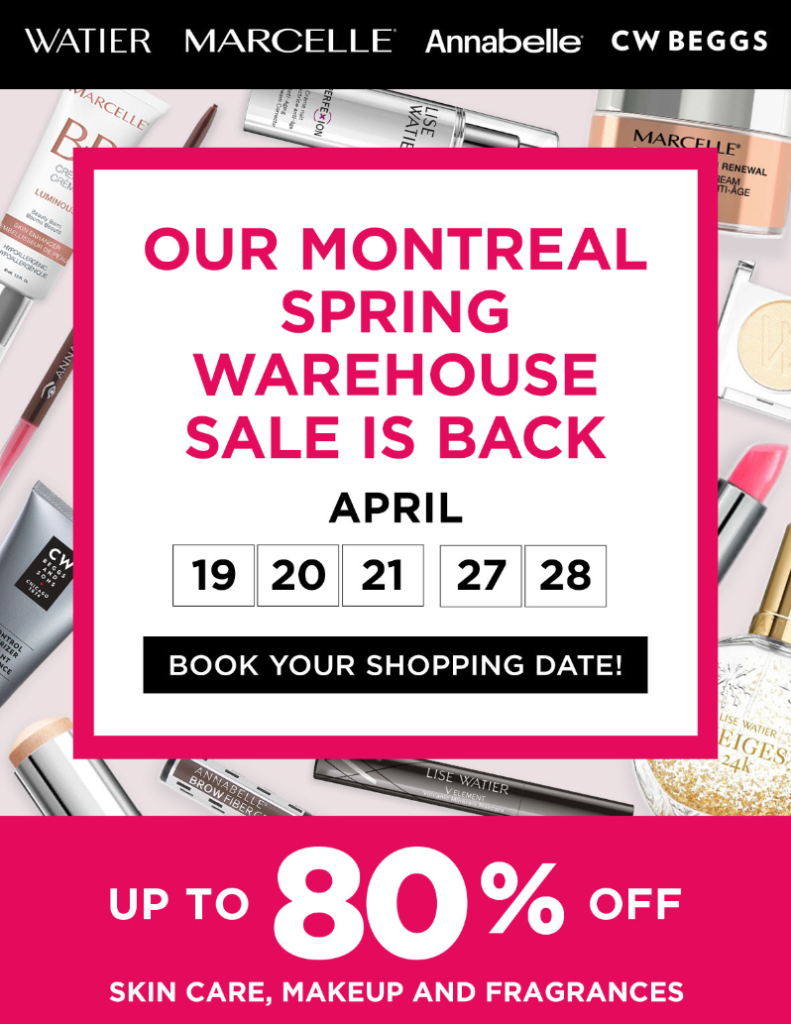 Click to RSVP to the Groupe Marcelle Warehouse Sale