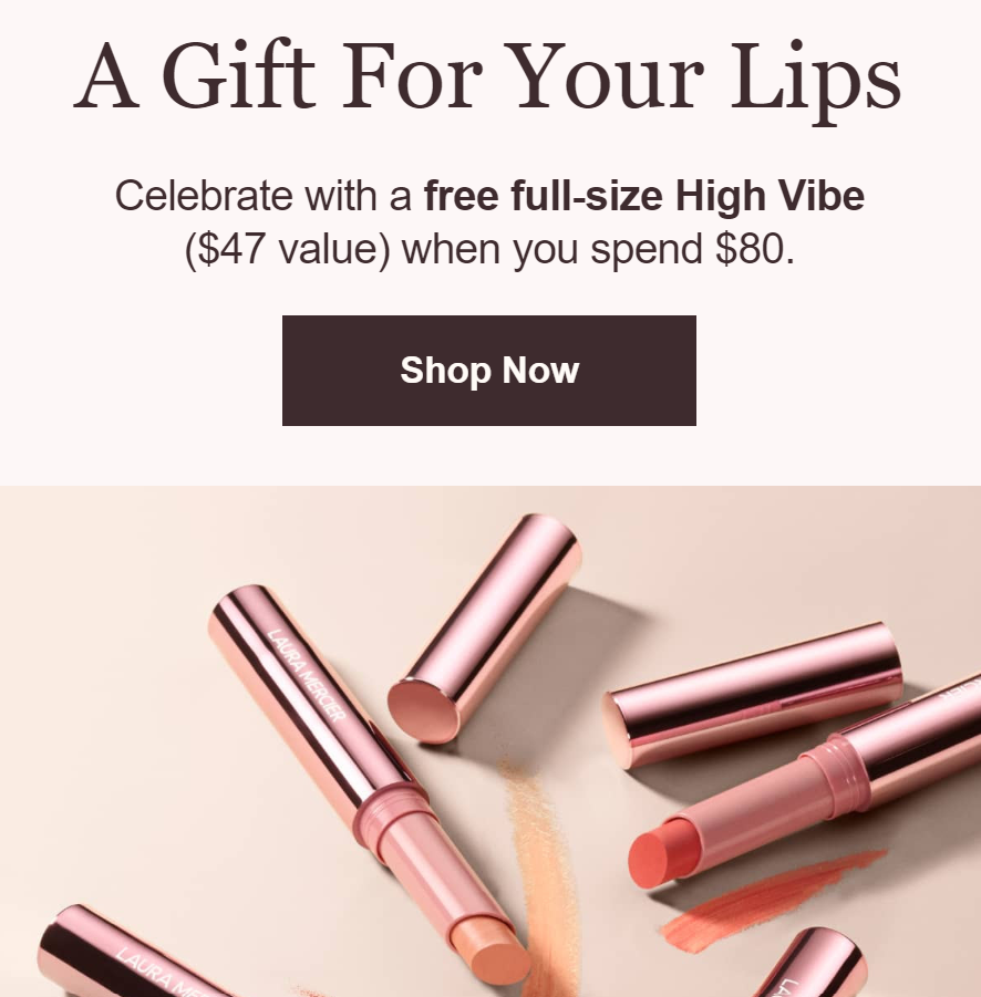 Click to go to the Laura Mercier 2024 National Lipstick Day  Offer