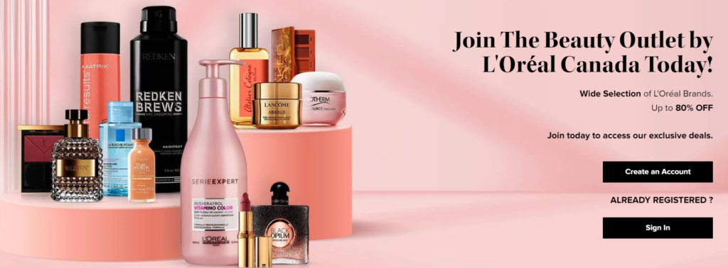 Click to shop L'Oréal's Beauty Outlet