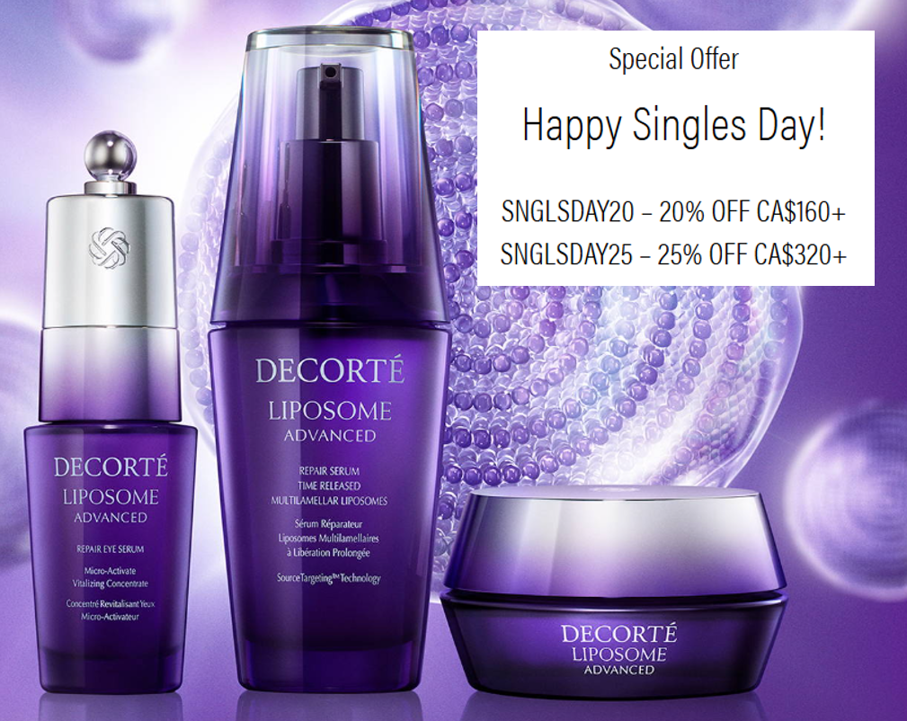 Click to go to the DECORTE Singles' Day Sale