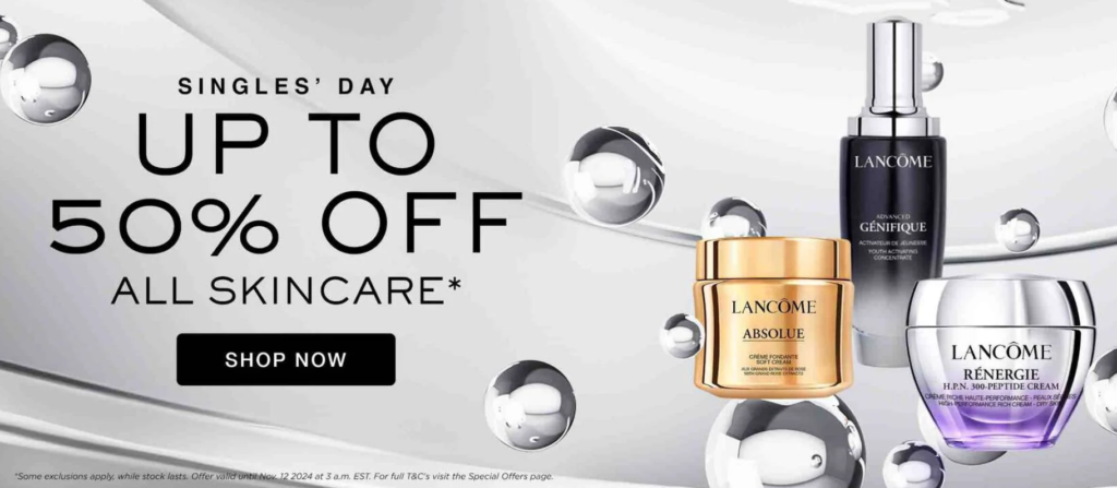 Click to go to the Lancôme Singles' Day Deal