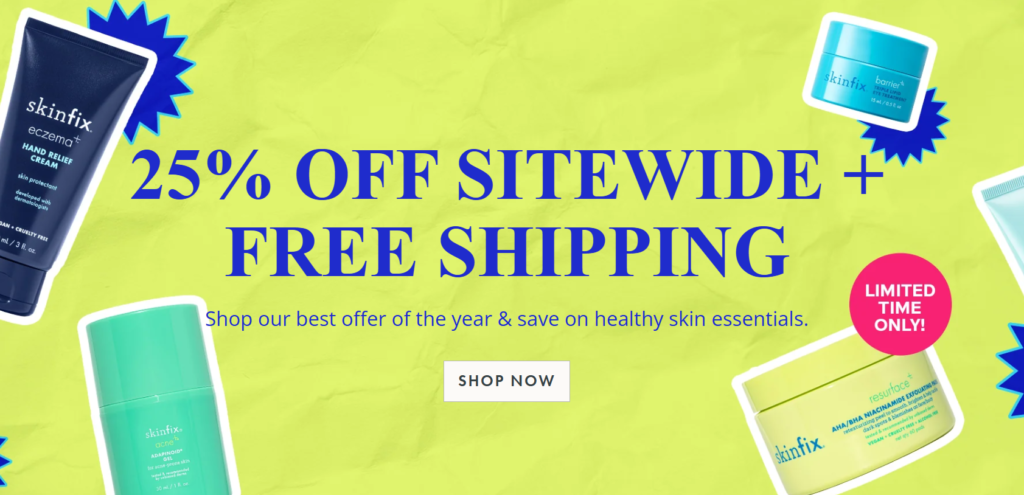 Click to go to the Skinfix Sale