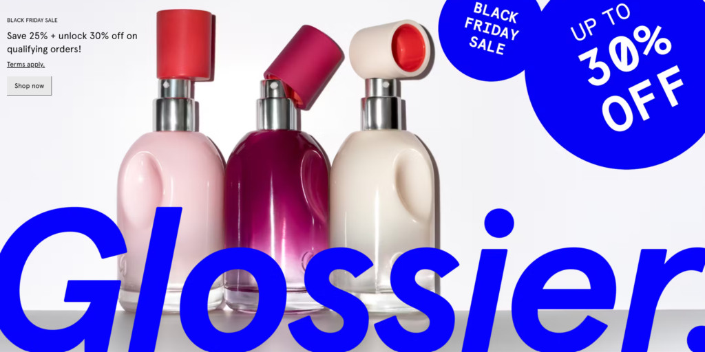 Click to go to the Glossier Sale