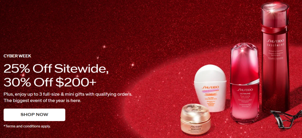 Click to go to the Shiseido Sale