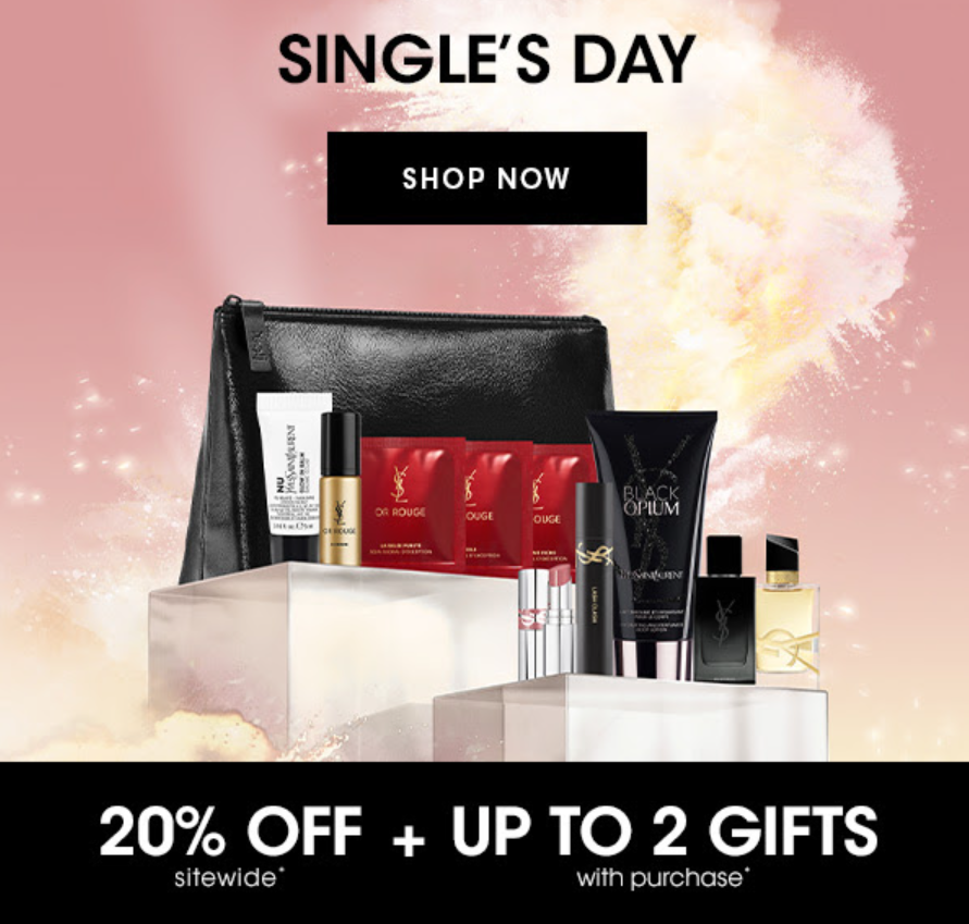 Click to go to the YSL Beauty Singles' Day Deal