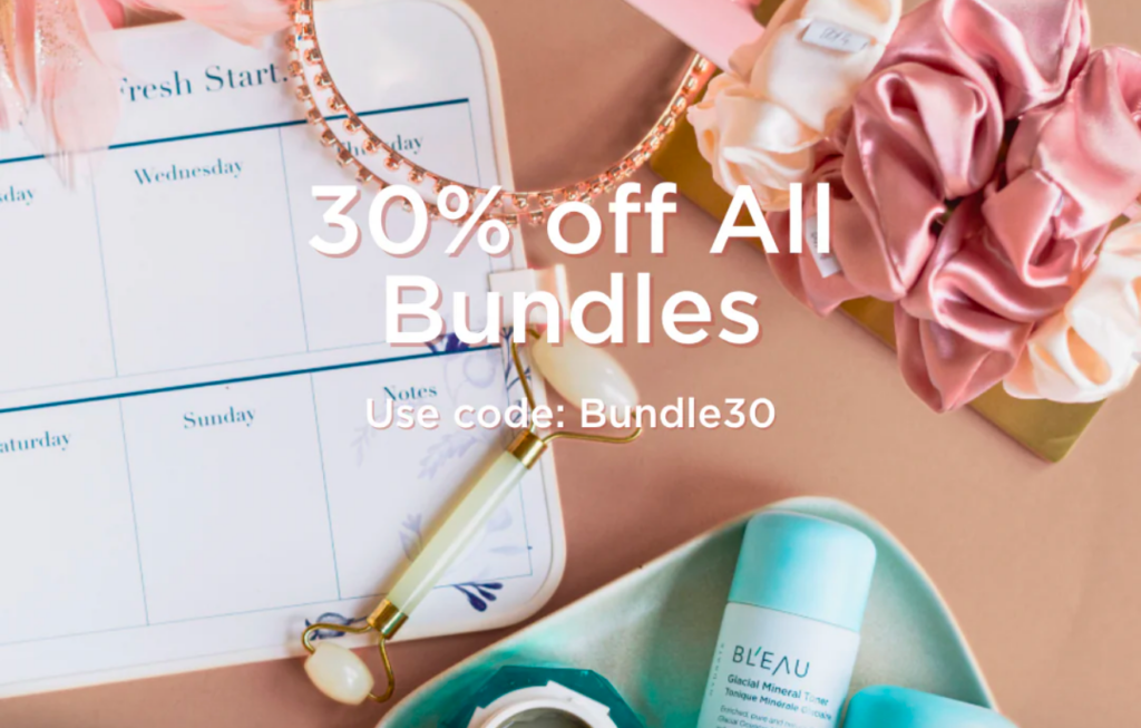 Click to go to the Bl'eau Beauty Sale