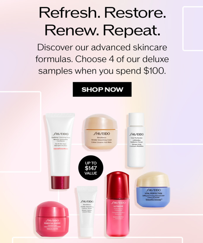 Click to go to the Shiseido Offer