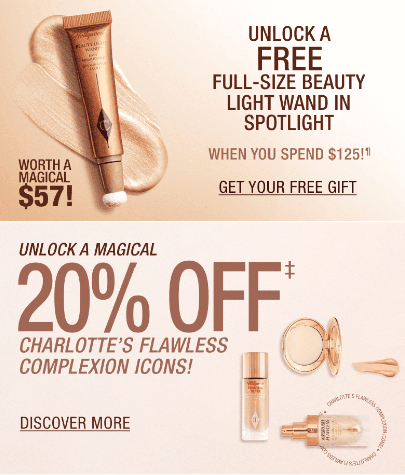 Click to go to the Charlotte Tilbury Sale