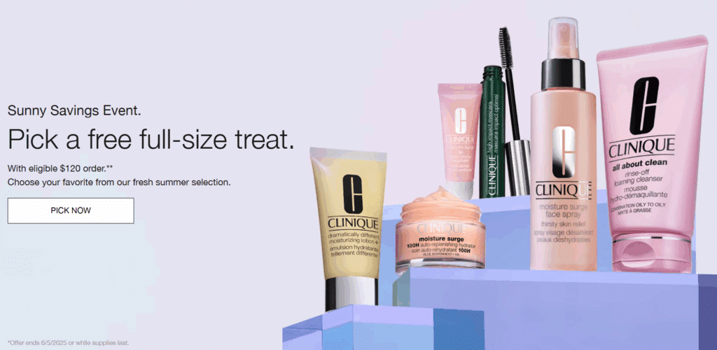Click to go to the Clinique Offer