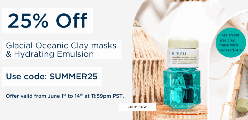 Click to go to the Bl'eau Beauty Sale
