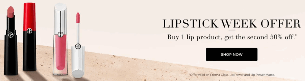 Click to go to the Armani Beauty National Lipstick Day Deal