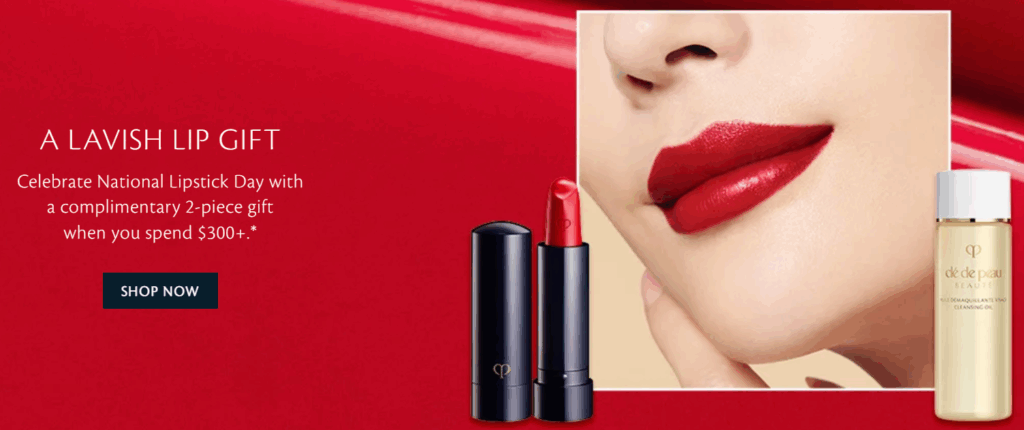 Click to go to the Cle de Peau National Lipstick Day Offer