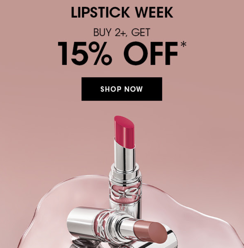Click to go to the YSL Beauty National Lipstick Day Deal 