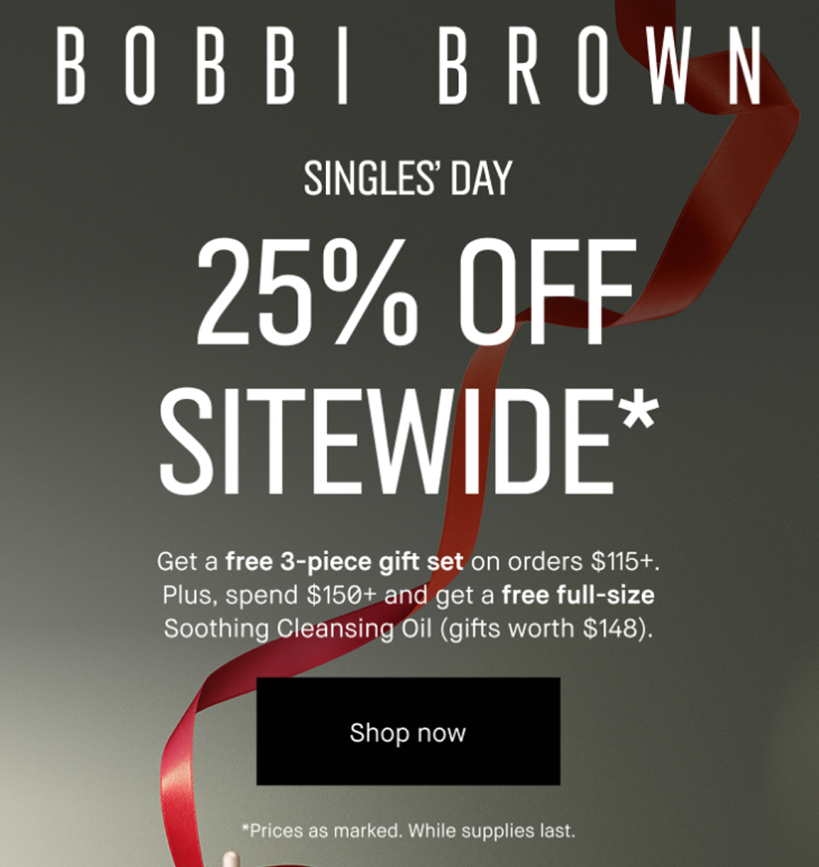Click to go to the Bobbi Brown Singles' Day Deal