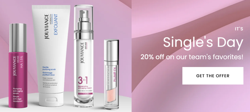 Click to go to the Jouviance Singles' Day Deal