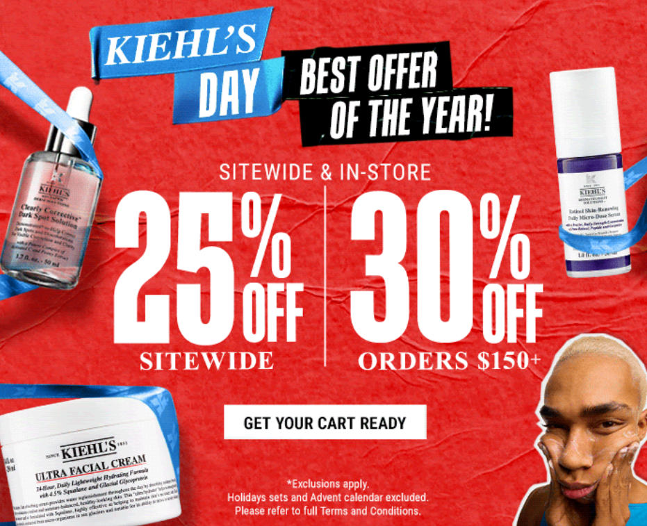Click to go to the Kiehl's Singles' Day Deal