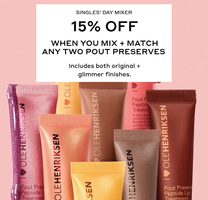 Click to go to the OLEHENRIKSEN Singles' Day Deal