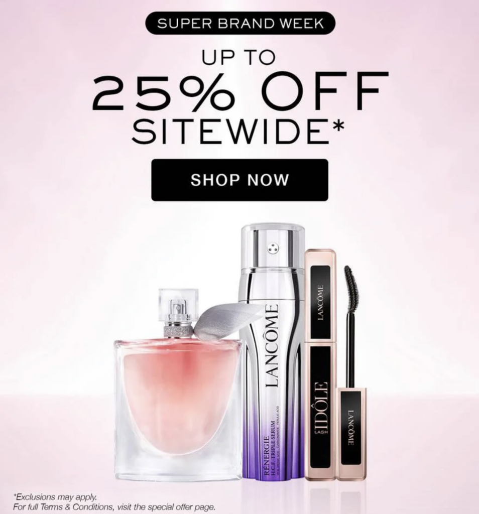 Click to go to the Lancôme Sale