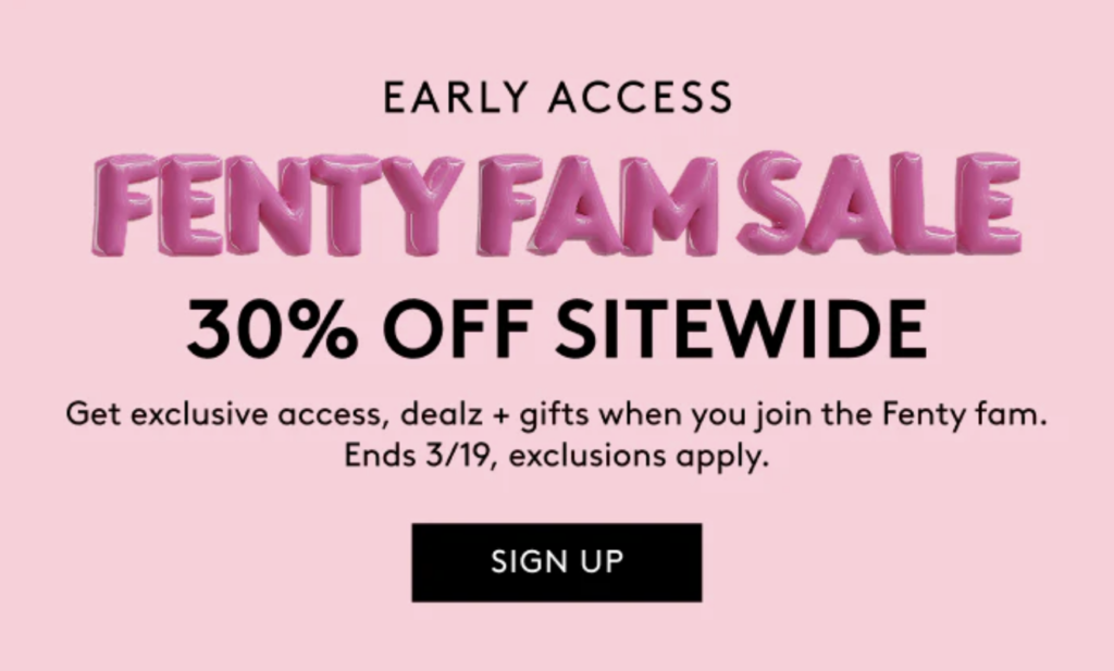 Click to go to the Fenty Beauty Sale