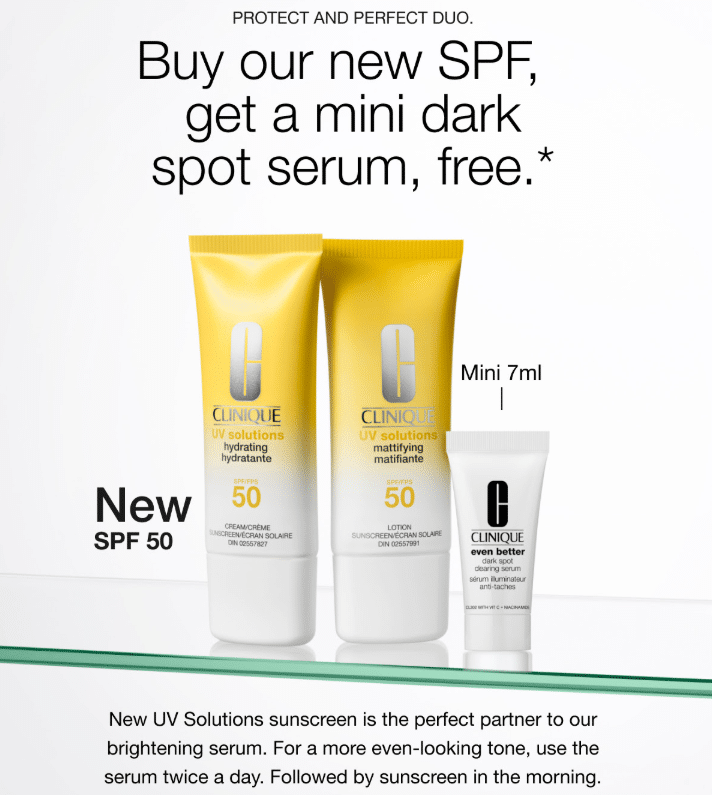 Click to go to the Clinique Offer