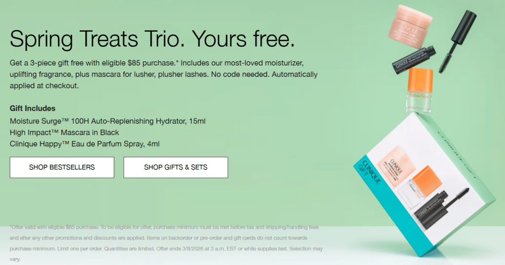 Click to go to the Clinique Offer