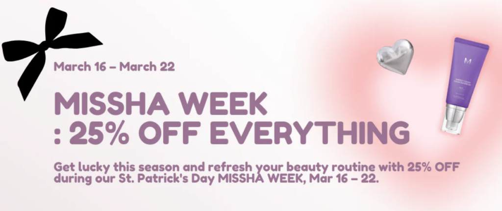 Click to go to the Missha Sale