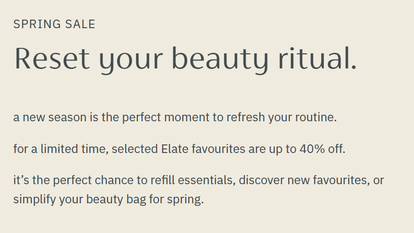 Click to go to the Elate Cosmetics Sale