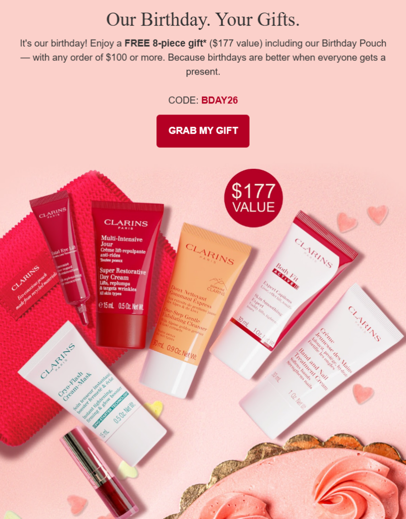 Click to go to the Clarins Offer