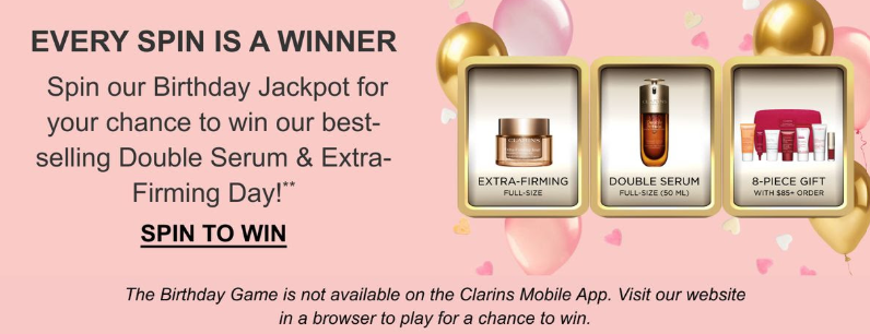 Click to go to the Clarins Offer