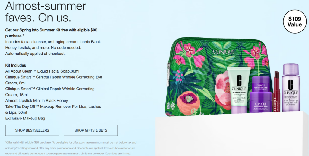 Click to go to the Clinique Offer