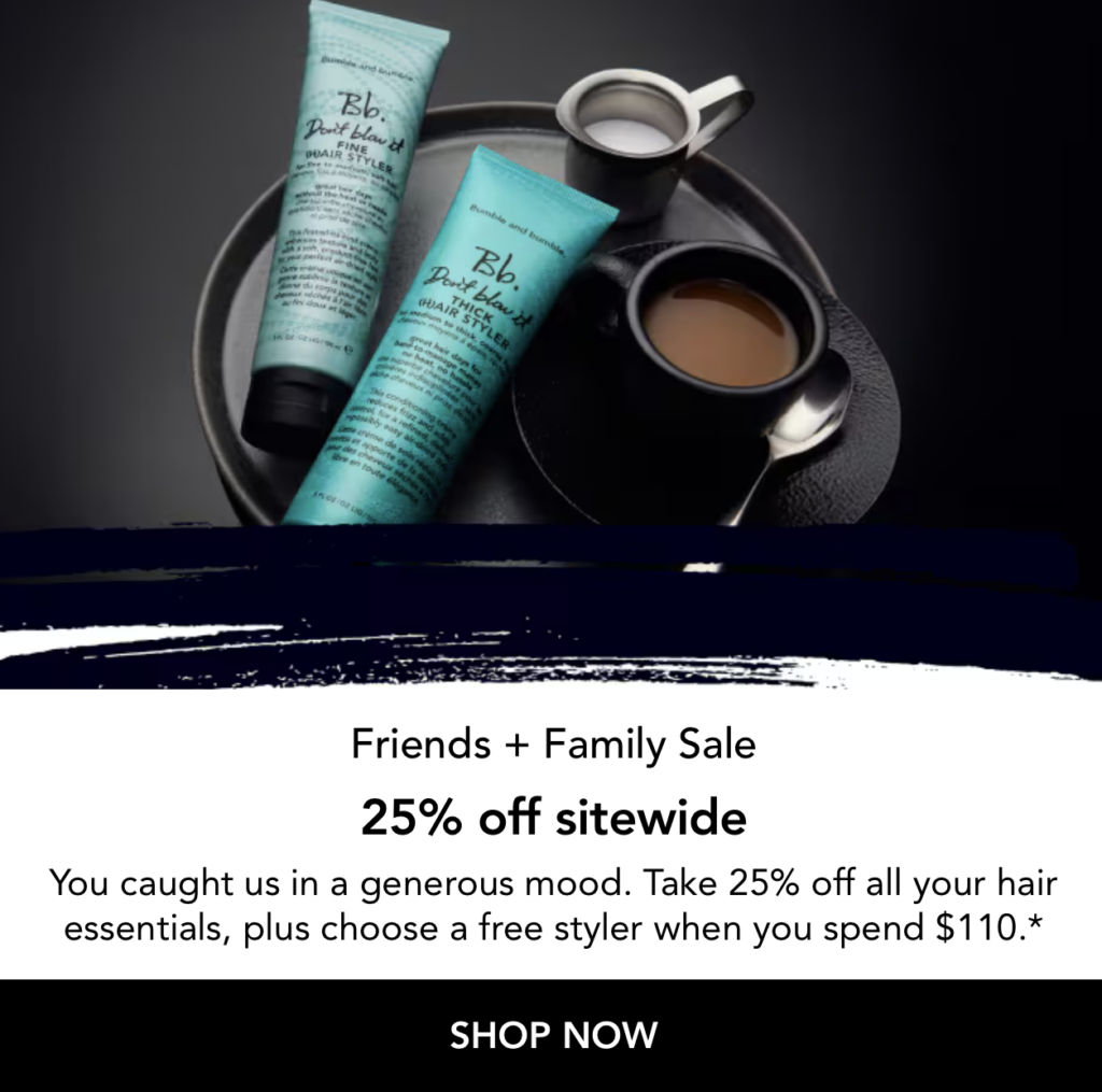 Click to go to the Bumble and bumble. Sale