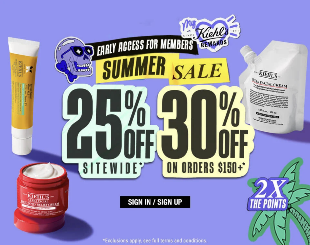 Click to go to the Kiehl's Sale