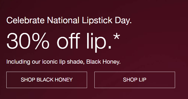 Click to go to the Clinique National Lipstick Day deal
