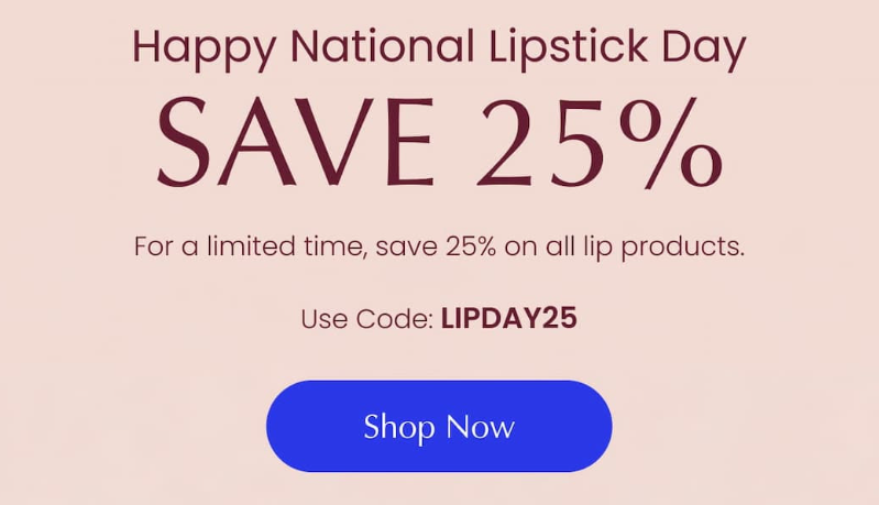 Click to go to the Persona National Lipstick Day deal